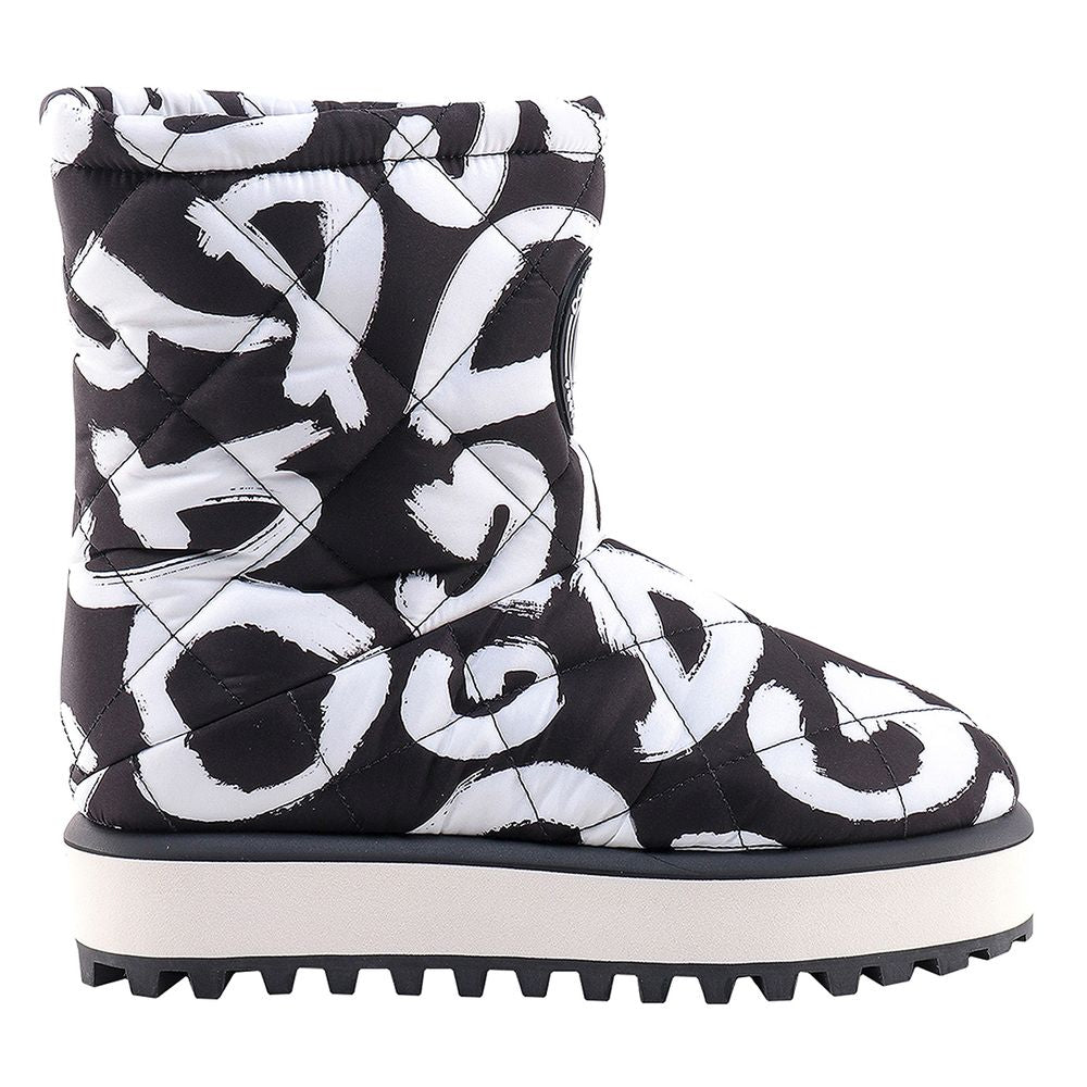 Dolce & Gabbana Schwarzer Nylon-Stiefel