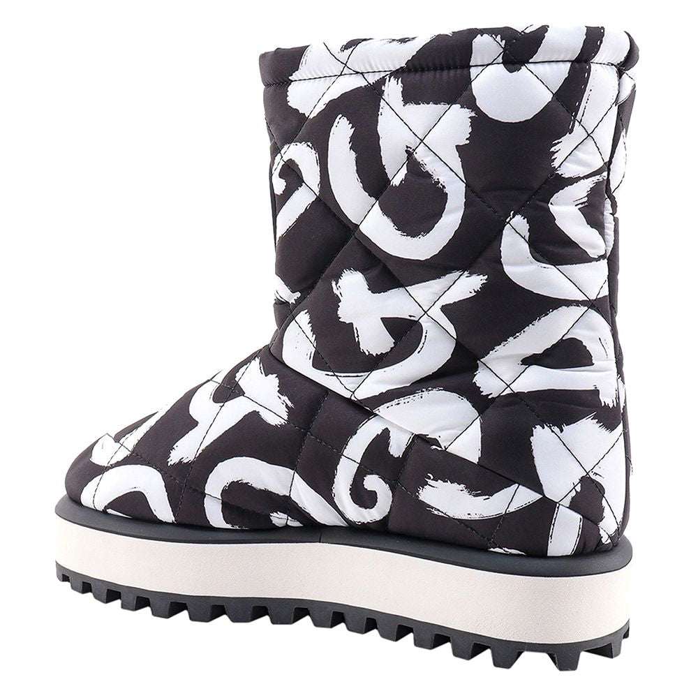Dolce & Gabbana Schwarzer Nylon-Stiefel