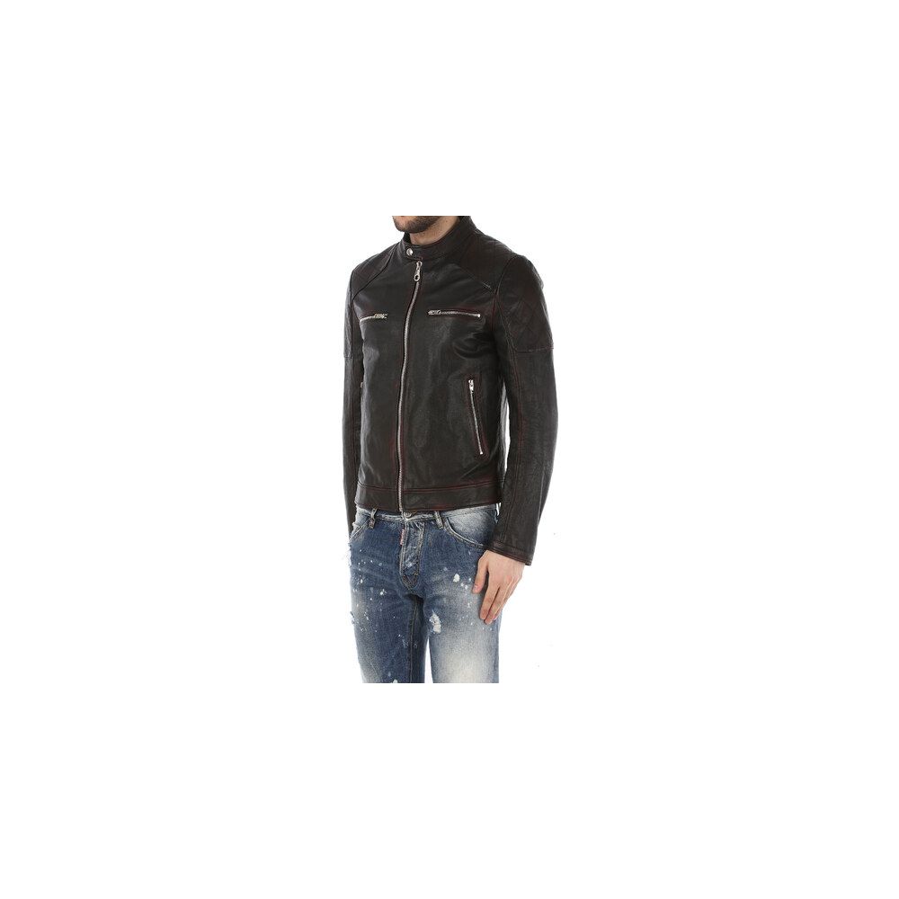Dolce & Gabbana Schwarze Ziegenlederjacke