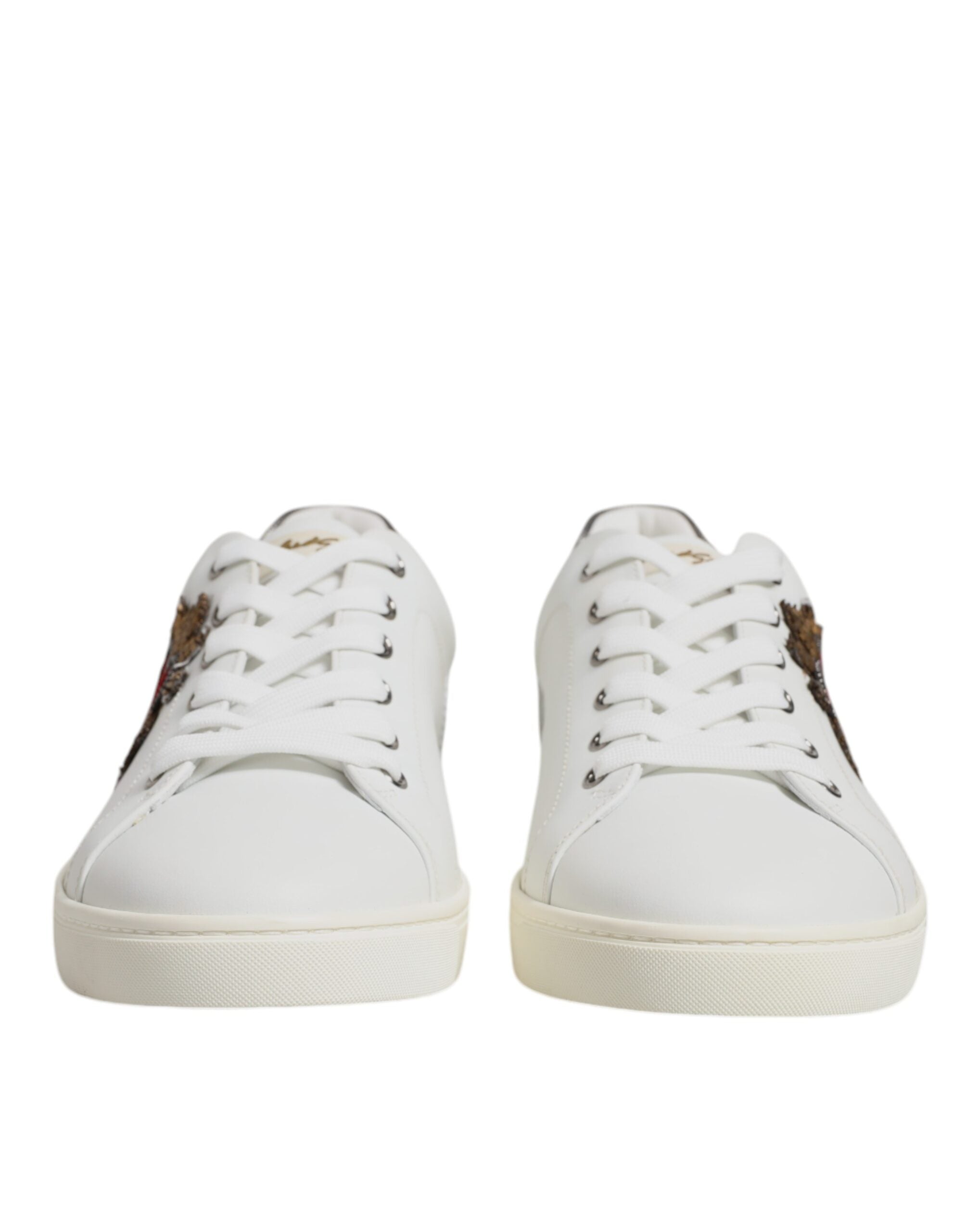 Dolce & Gabbana Weiß Sacred Heart Männer Low Top Turnschuhe Schuhe