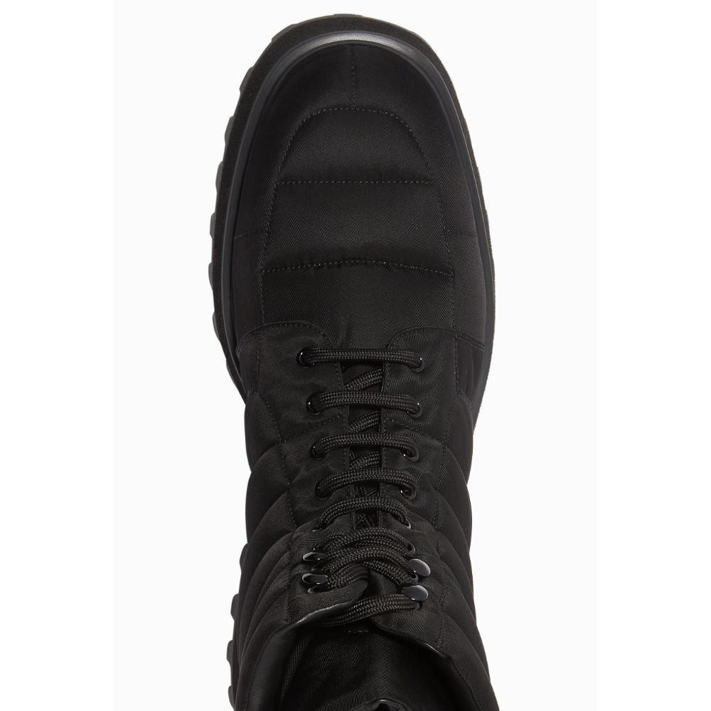 Dolce & Gabbana Schwarzer Nylon-Stiefel