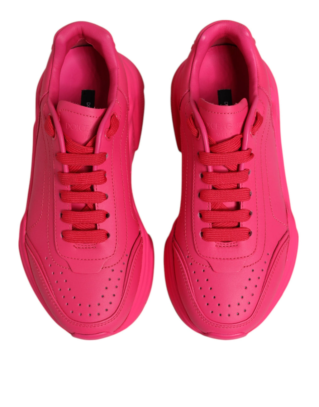 Dolce & Gabbana Rosa Leder Daymaster Low Top Sneakers Schuhe