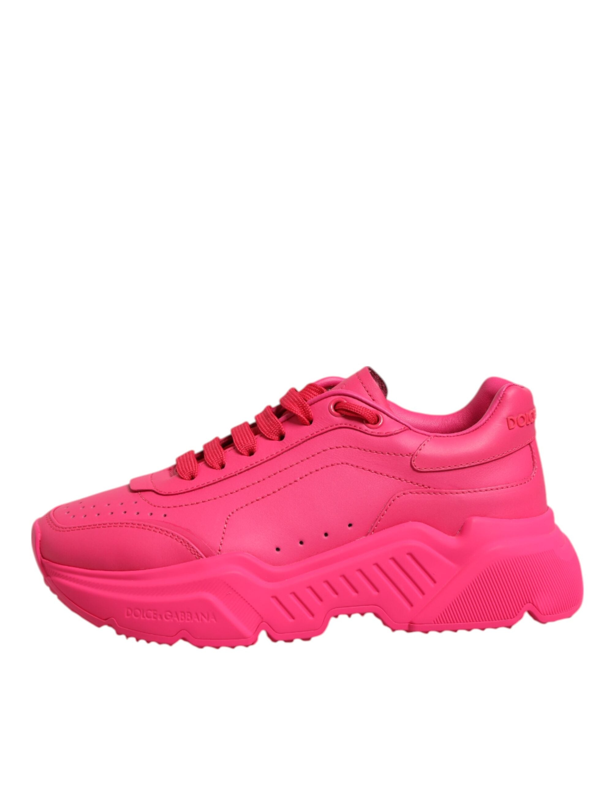 Dolce & Gabbana Rosa Leder Daymaster Low Top Sneakers Schuhe