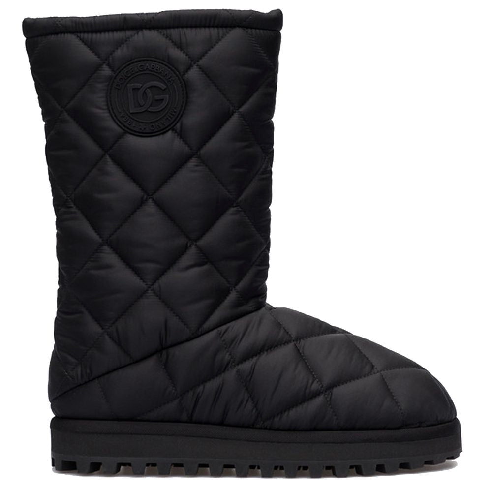 Dolce & Gabbana Schwarzer Nylon-Stiefel