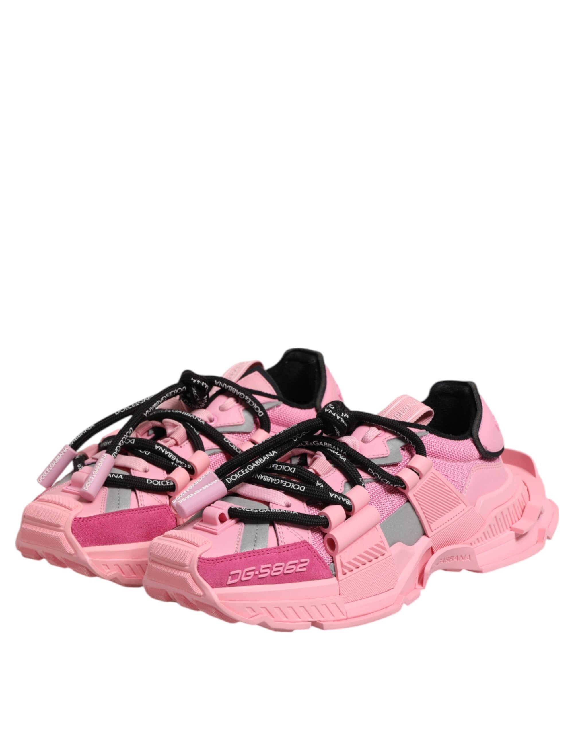Dolce & Gabbana Rosa Low Top Space Frauen Turnschuhe Schuhe
