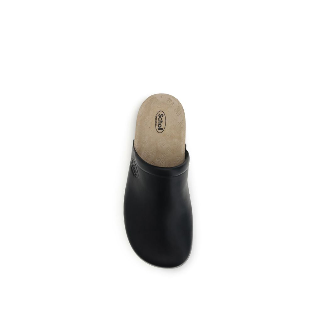 Balenciaga Leder-Pantoletten mit Kork-Innensohle