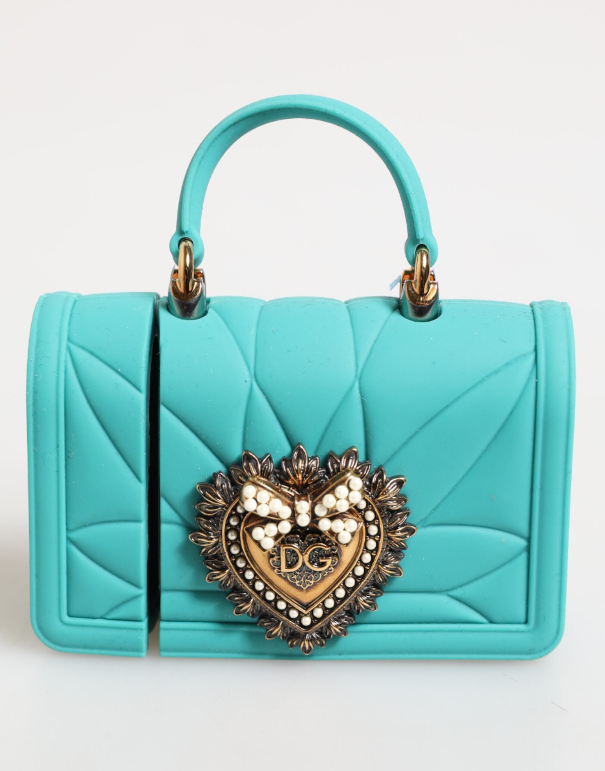 Dolce & Gabbana Türkis Silikon Hingabe Herz Abdeckung Tasche Airpods Fall