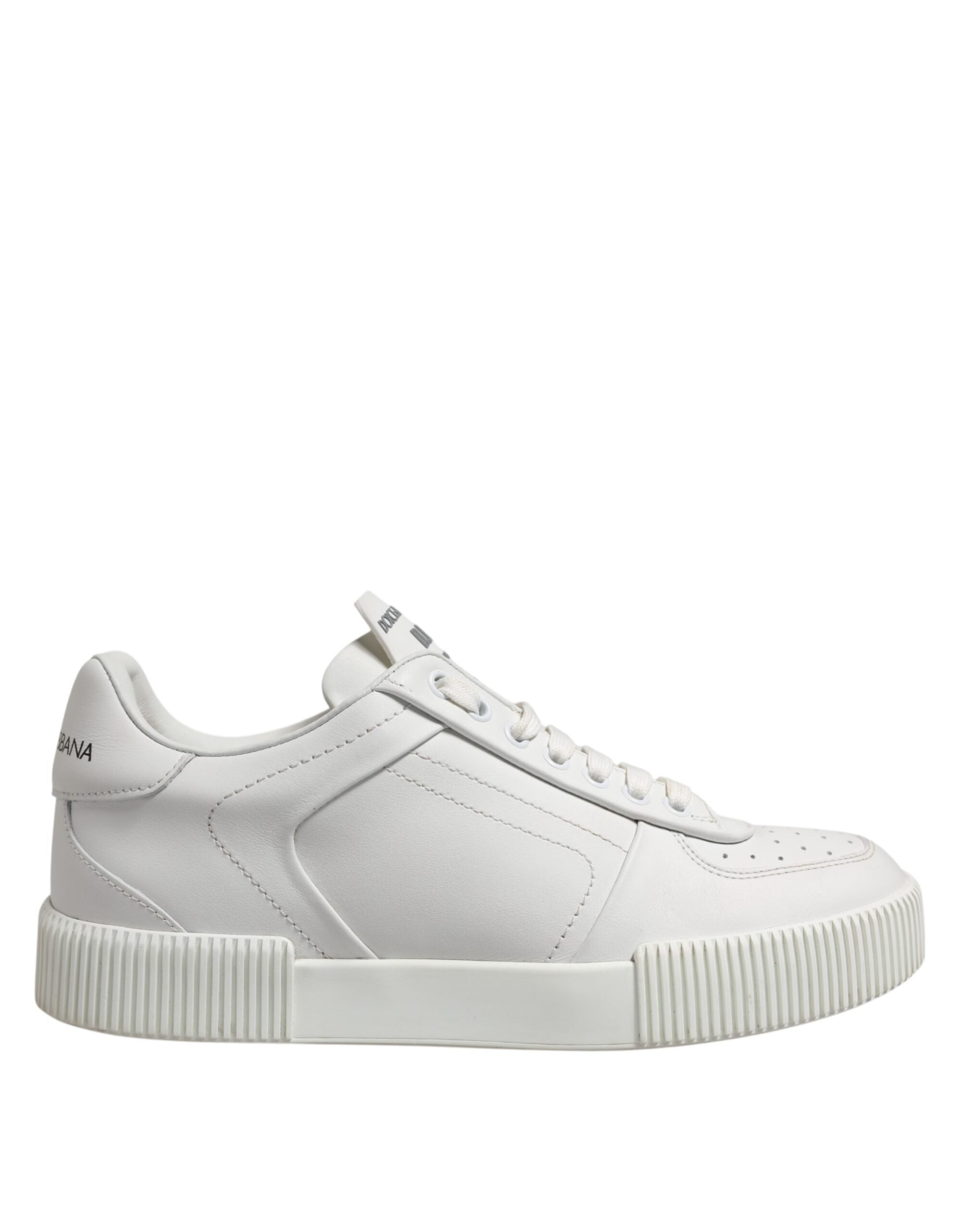 Dolce & Gabbana Weiß Miami Leder Low Top Turnschuhe Schuhe