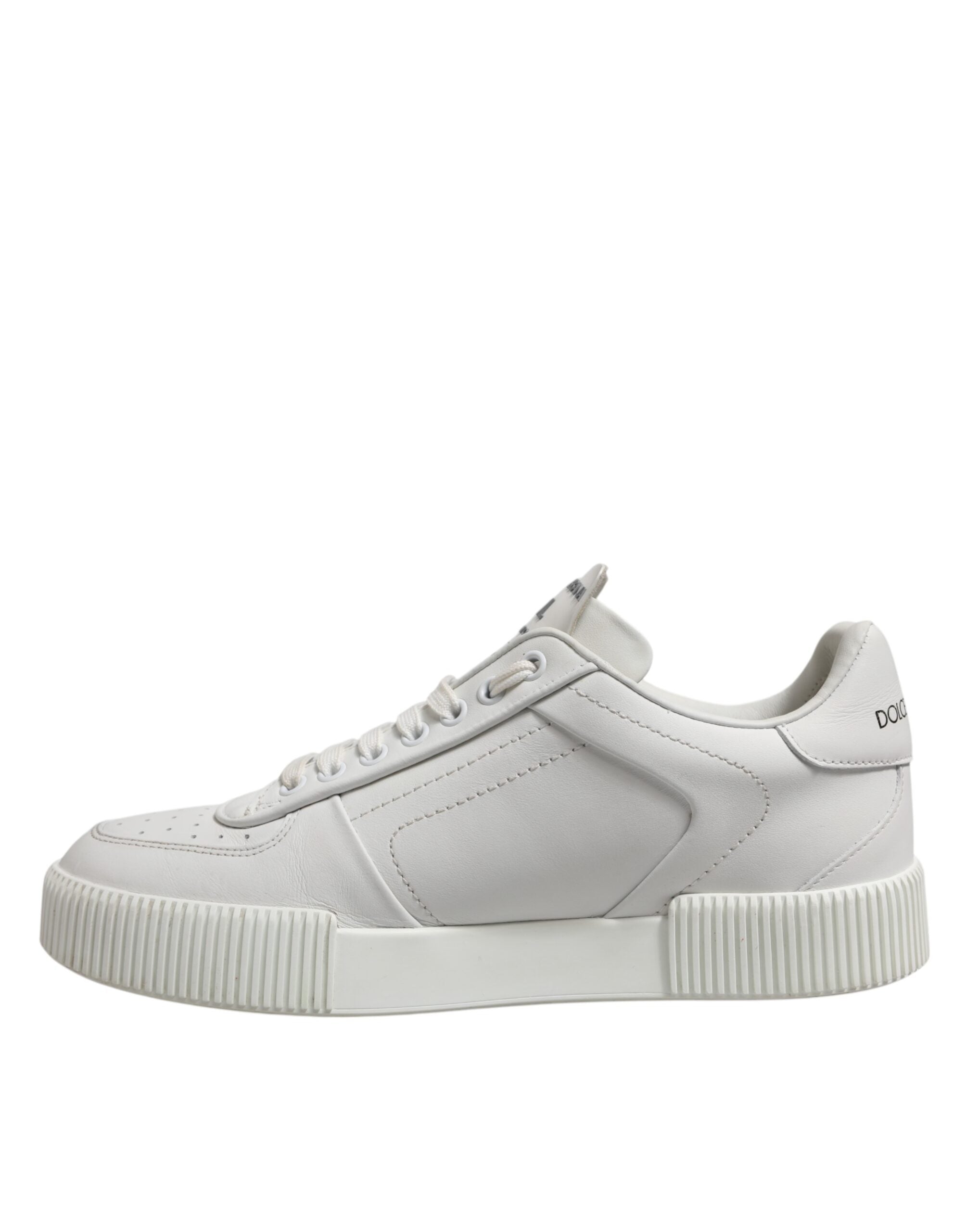 Dolce & Gabbana Weiß Miami Leder Low Top Turnschuhe Schuhe