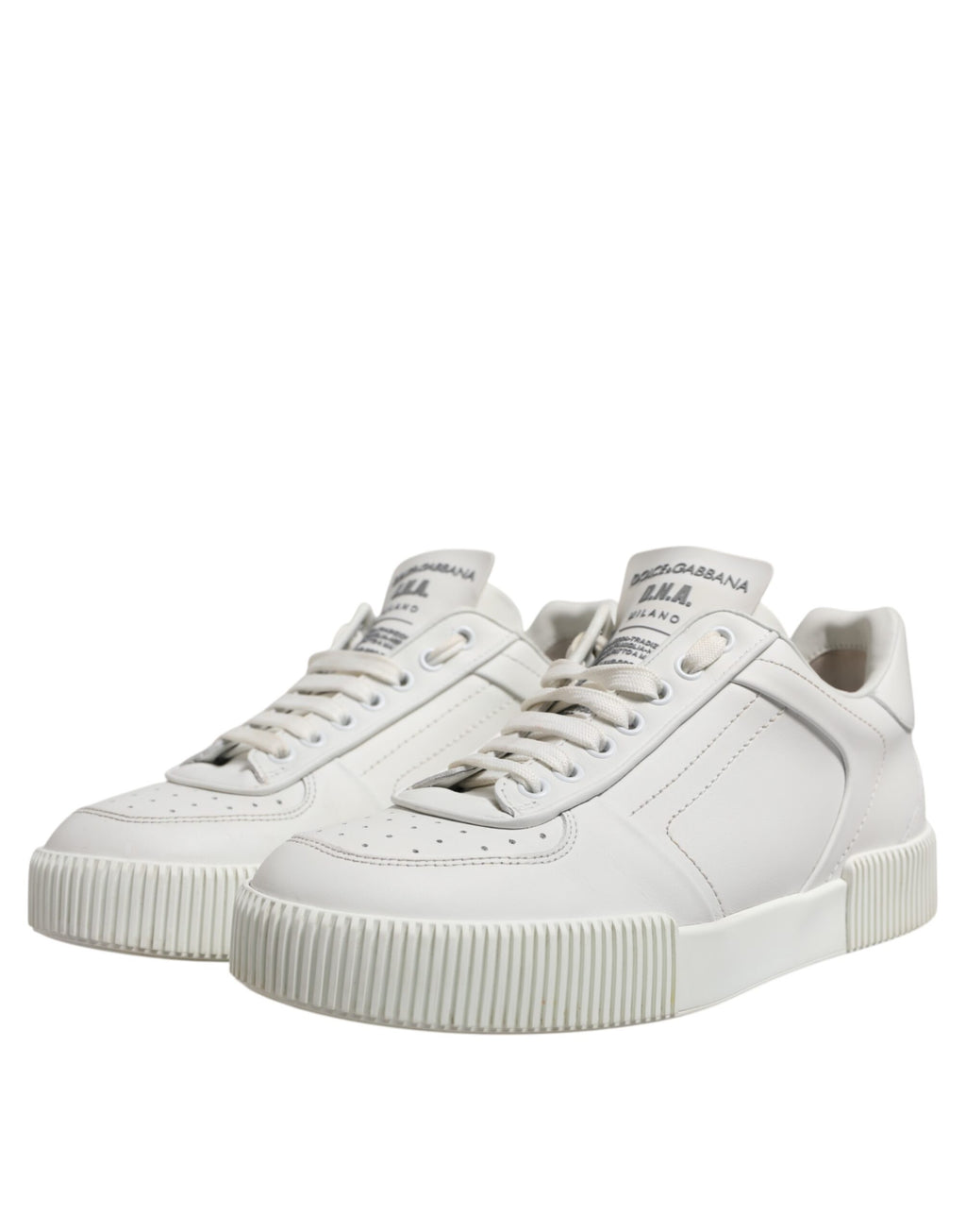 Dolce & Gabbana Weiß Miami Leder Low Top Turnschuhe Schuhe