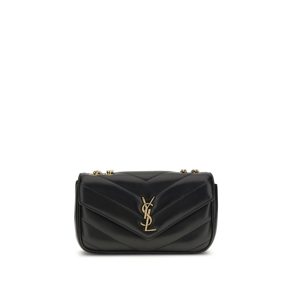 Saint Laurent Schwarze Lamm-Schultertasche Ovis Aries Aries