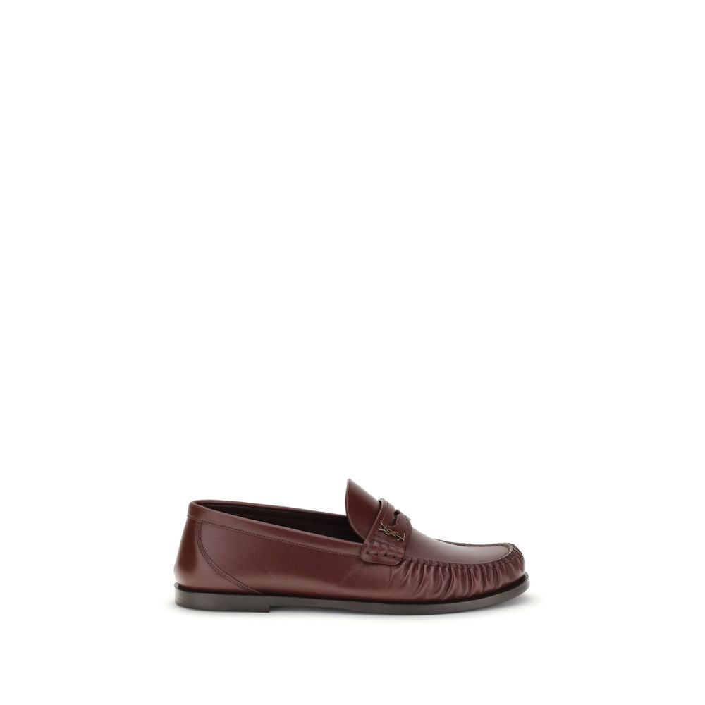 Saint Laurent Braune Kalbsleder Bos Taurus Slip-On Loafer