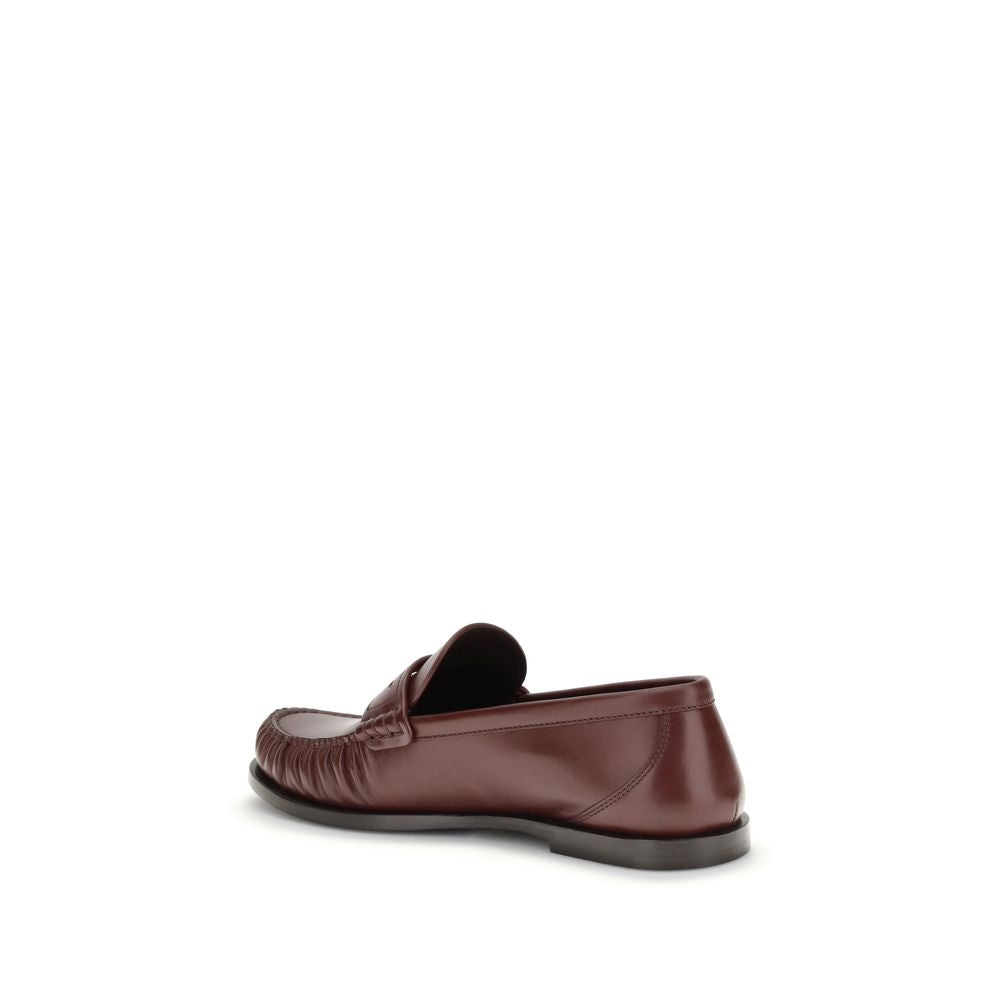Saint Laurent Braune Kalbsleder Bos Taurus Slip-On Loafer