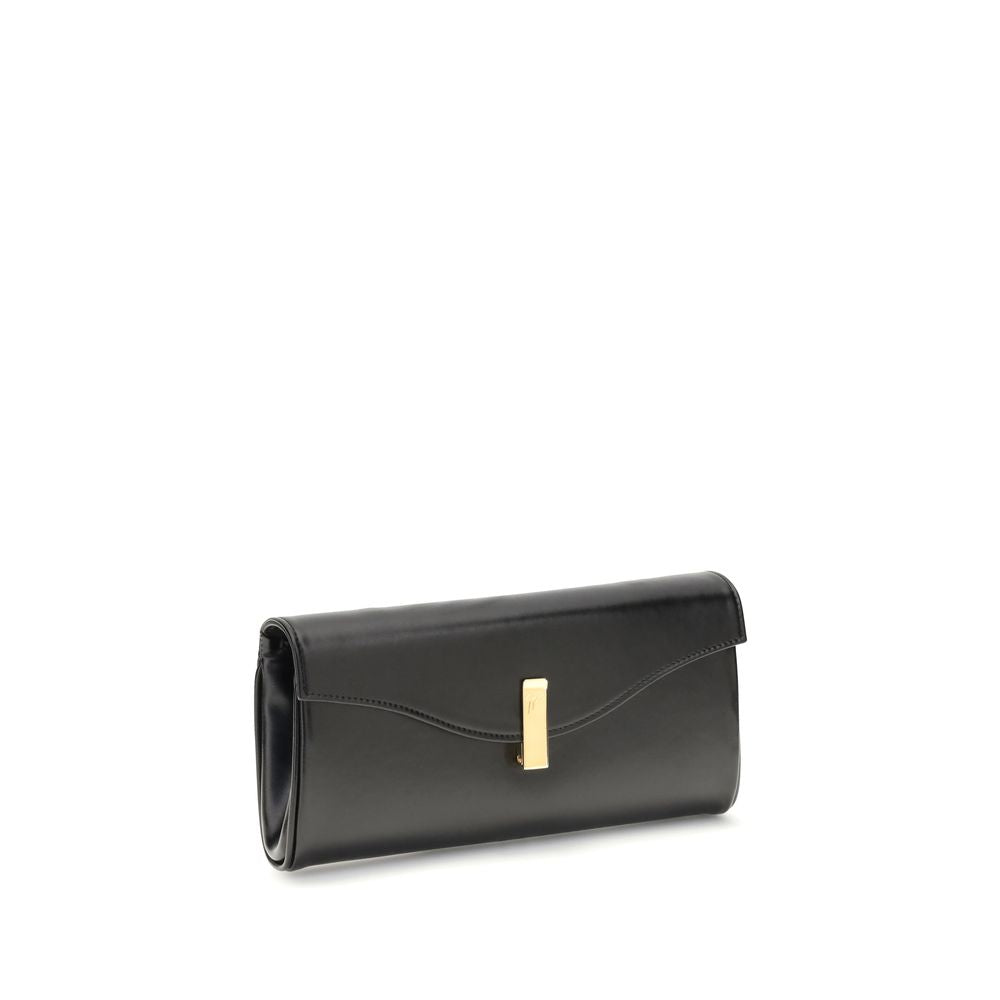 Giuseppe Zanotti Schwarze Leder-Clutch