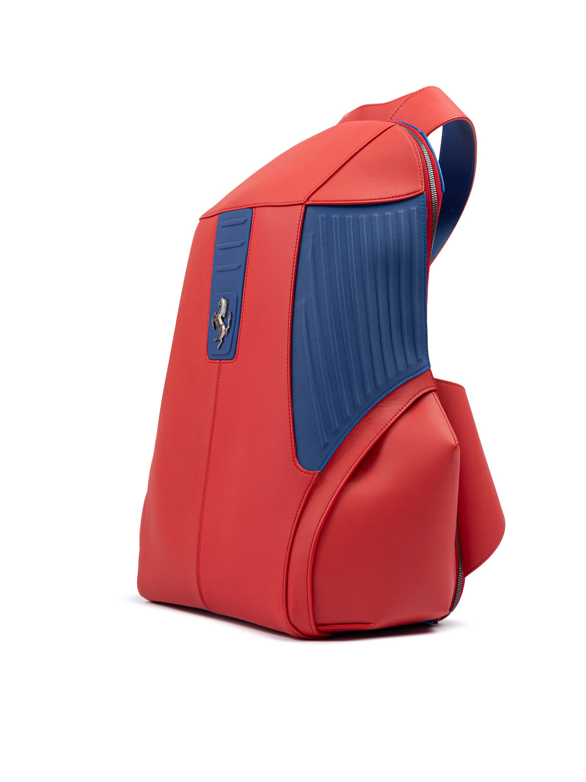 Ferrari Technischer Rucksack aus rotem Leder