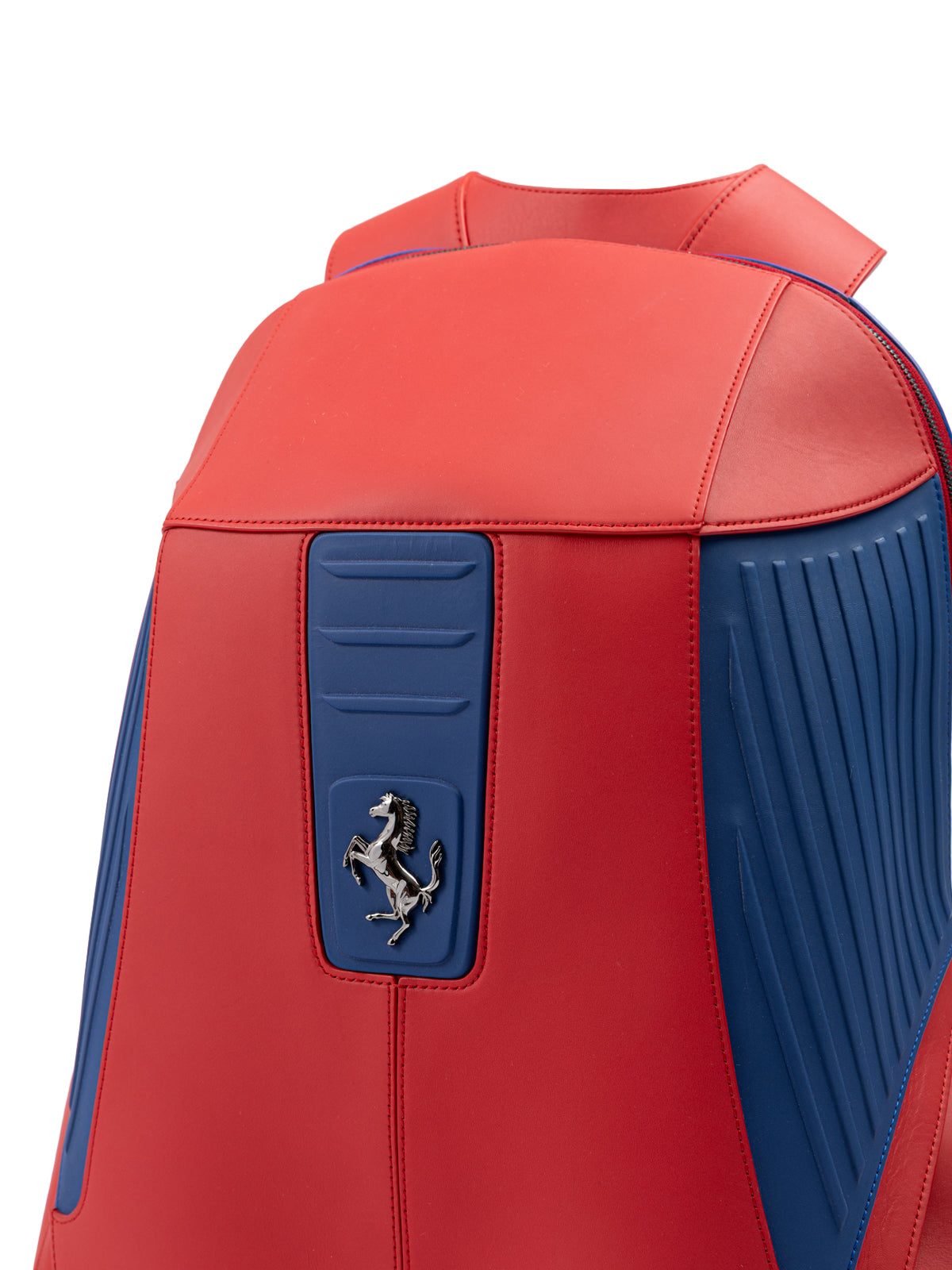 Ferrari Technischer Rucksack aus rotem Leder