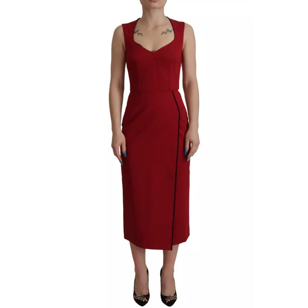 Dolce & Gabbana Rotes Viskosekleid