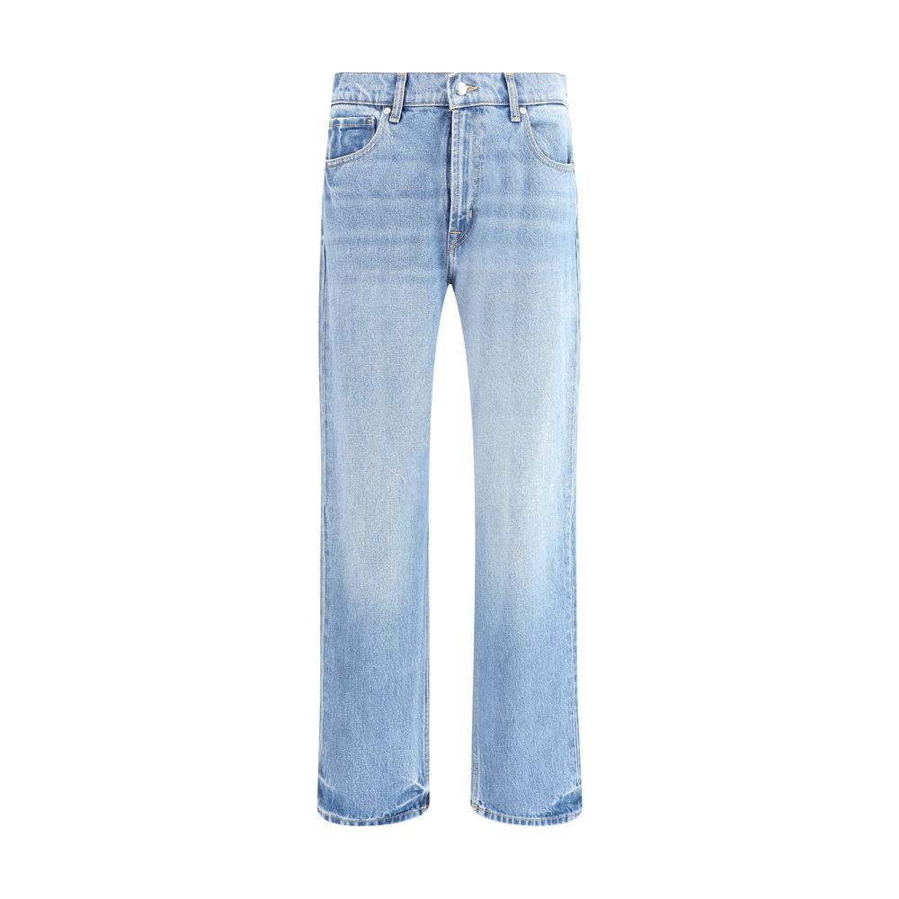 7FOR Hellblaue Baumwoll-Jeans mit geradem Beinverlauf