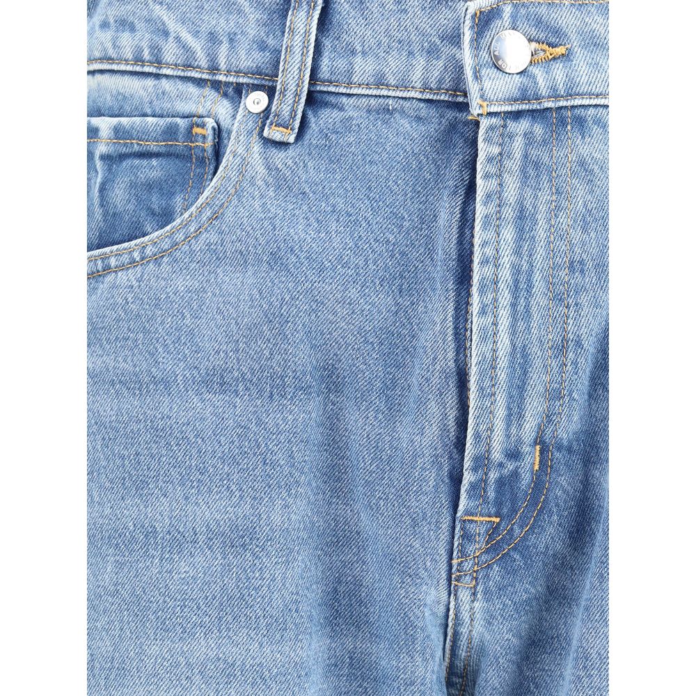 7FOR Hellblaue Baumwoll-Jeans mit geradem Beinverlauf