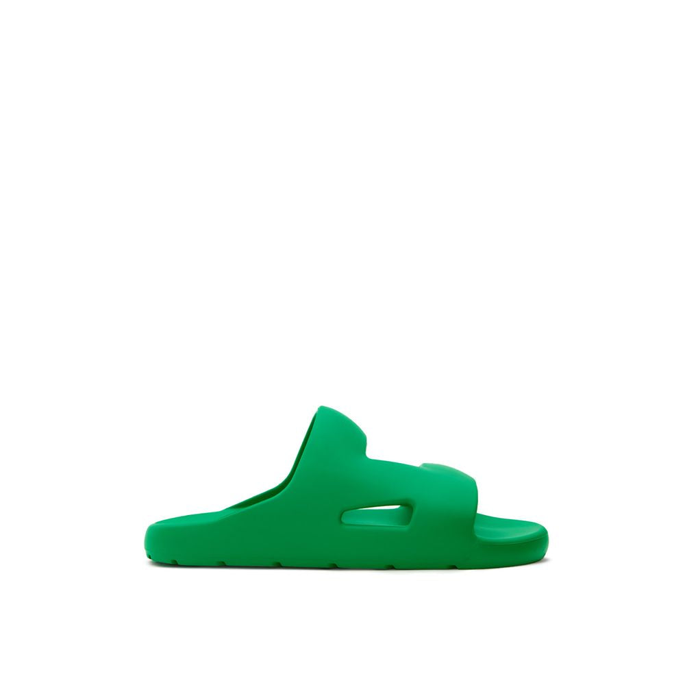 Bottega Veneta Grüner Baumwollpantoffel