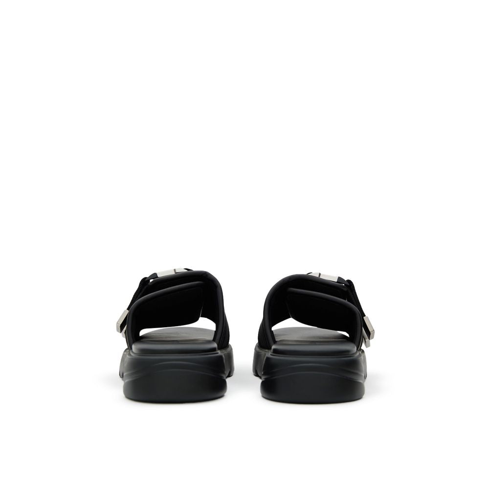 Bottega Veneta Schwarzer Baumwollslipper