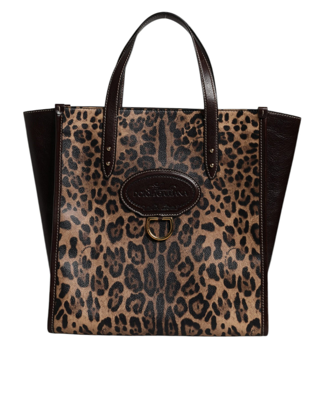 Dolce & Gabbana Multicolor Leopard Shopping Tote Umhängetasche WomenBorse Bag