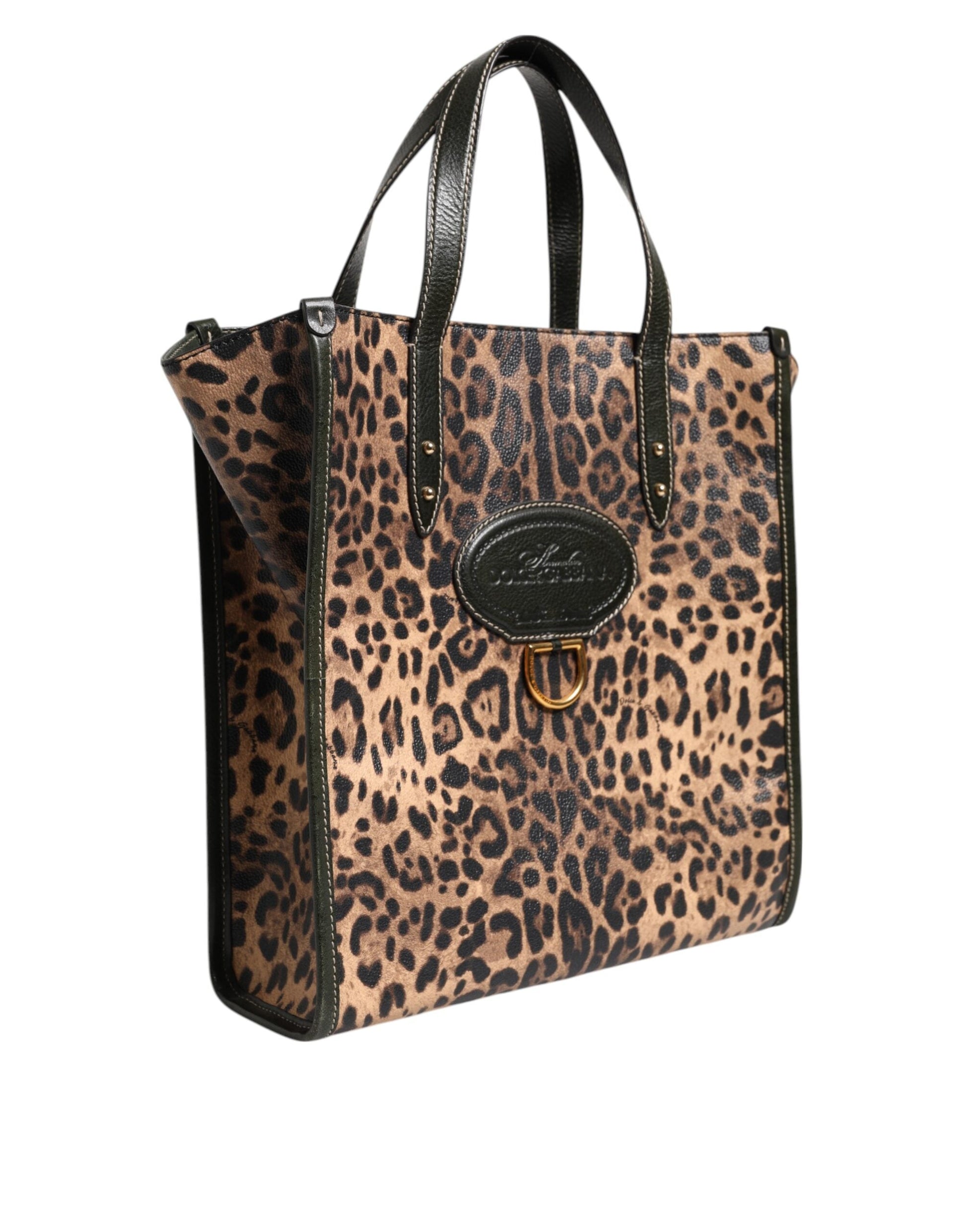 Dolce & Gabbana Multicolor Leopard Shopping Tote Umhängetasche Frauen Borse Tasche
