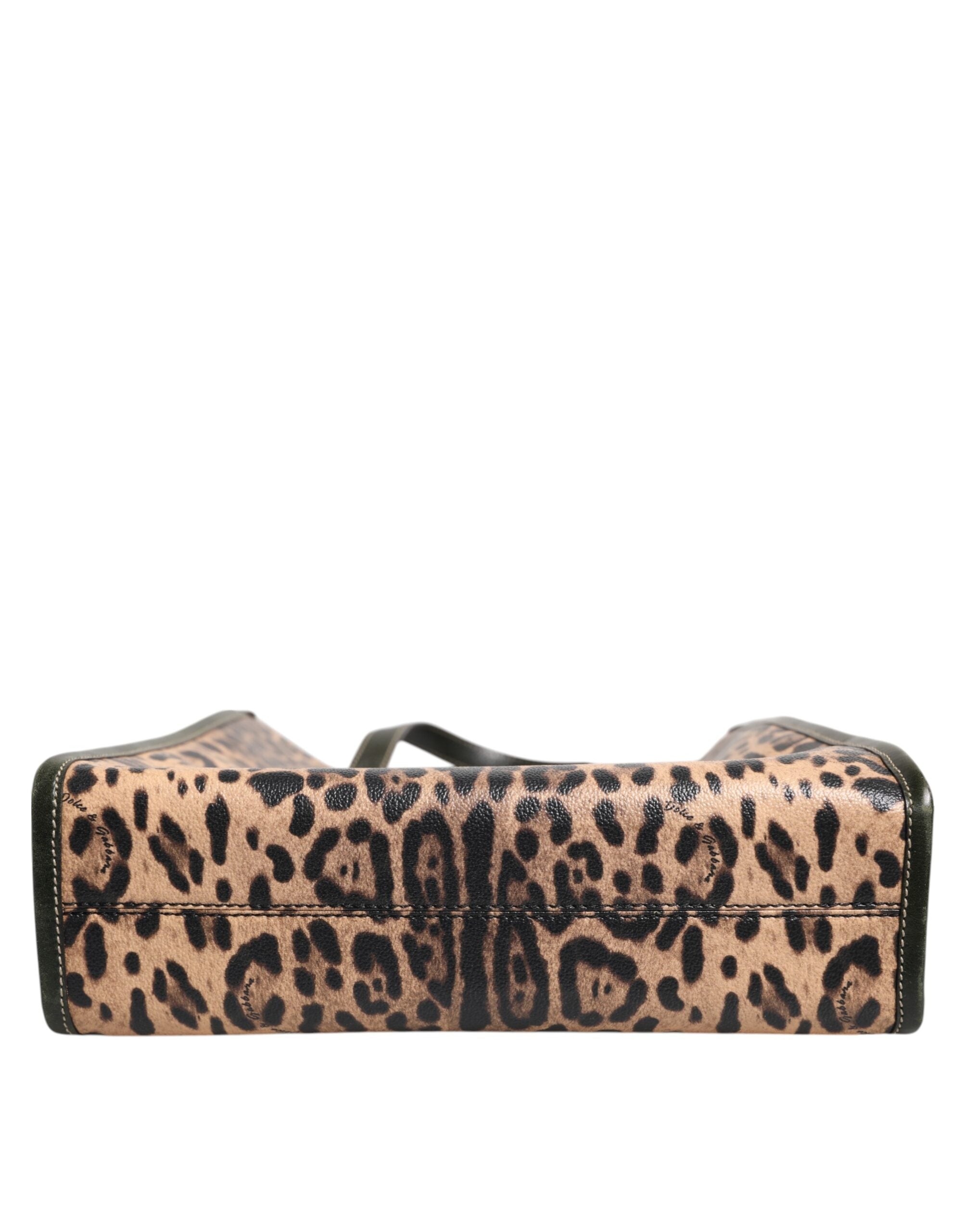 Dolce & Gabbana Multicolor Leopard Shopping Tote Umhängetasche Frauen Borse Tasche