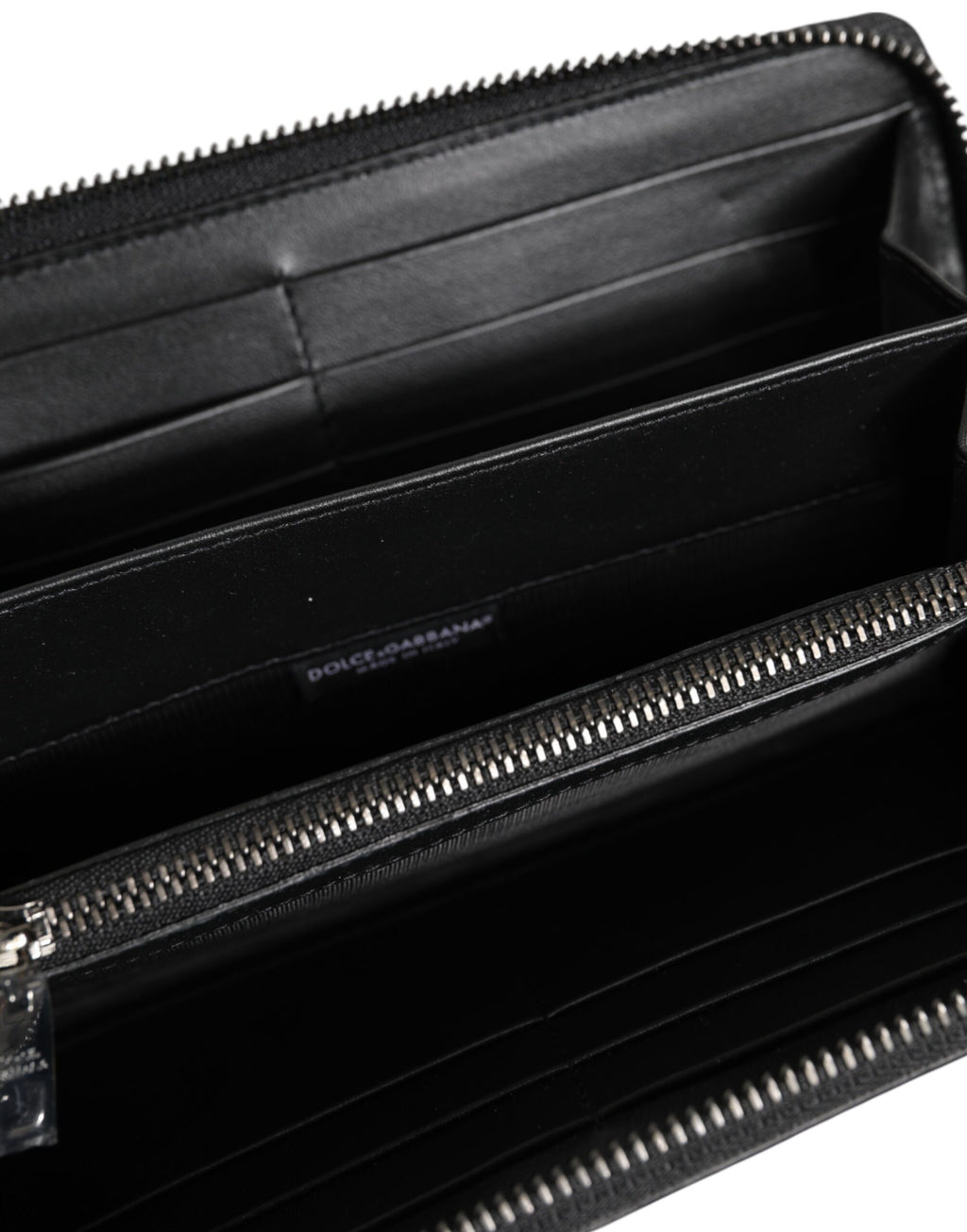 Dolce & Gabbana Schwarz Braun Exotisches Leder Herren Kontinental Clutch Wallet
