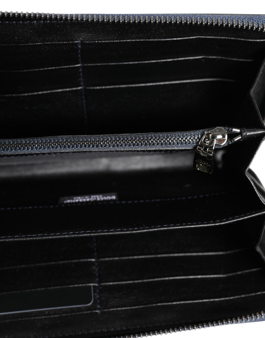 Dolce & Gabbana Schwarz Blau Exotisches Leder Männer Kontinentale Clutch Brieftasche