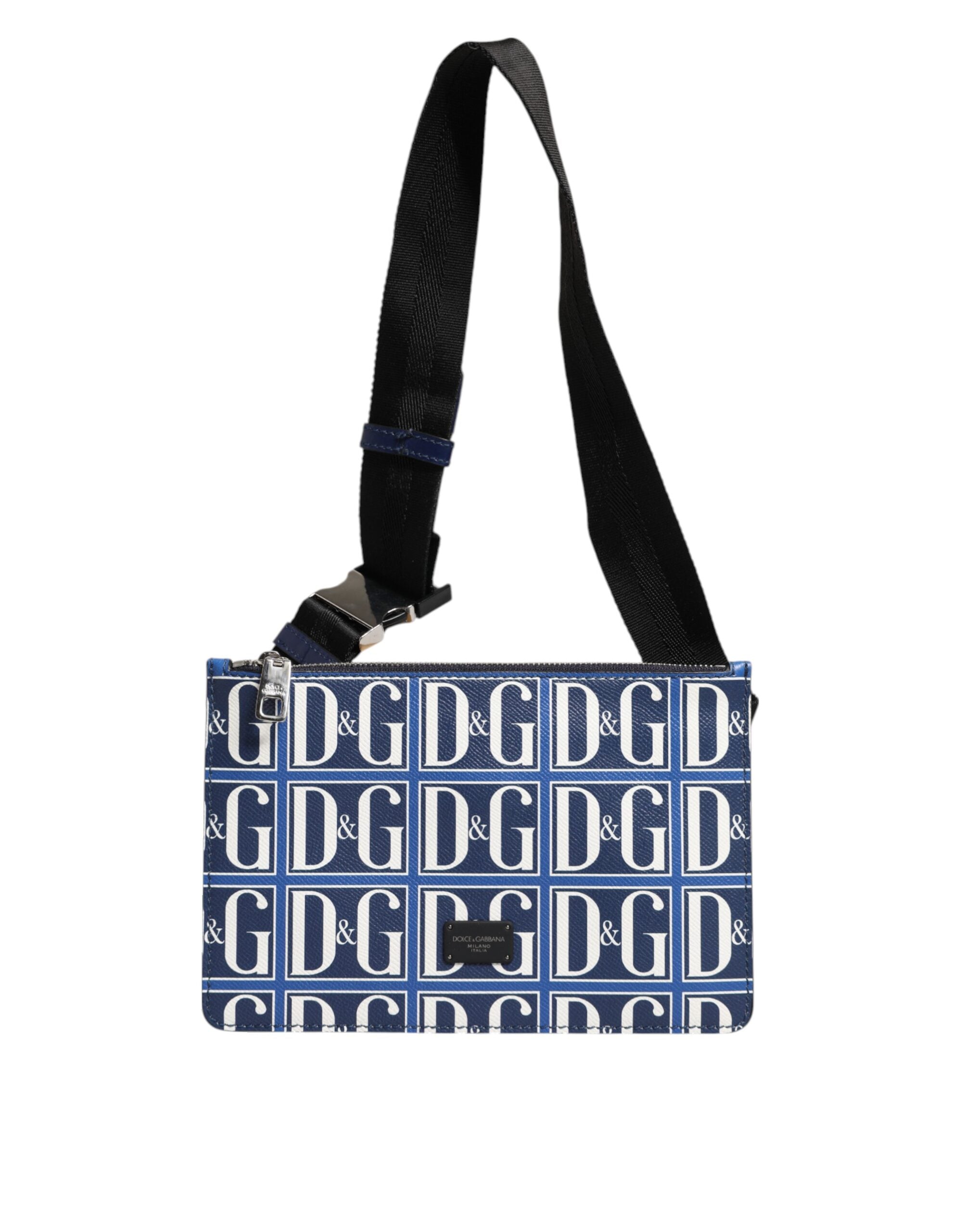 Dolce & Gabbana Blau Weiß Leder D&amp