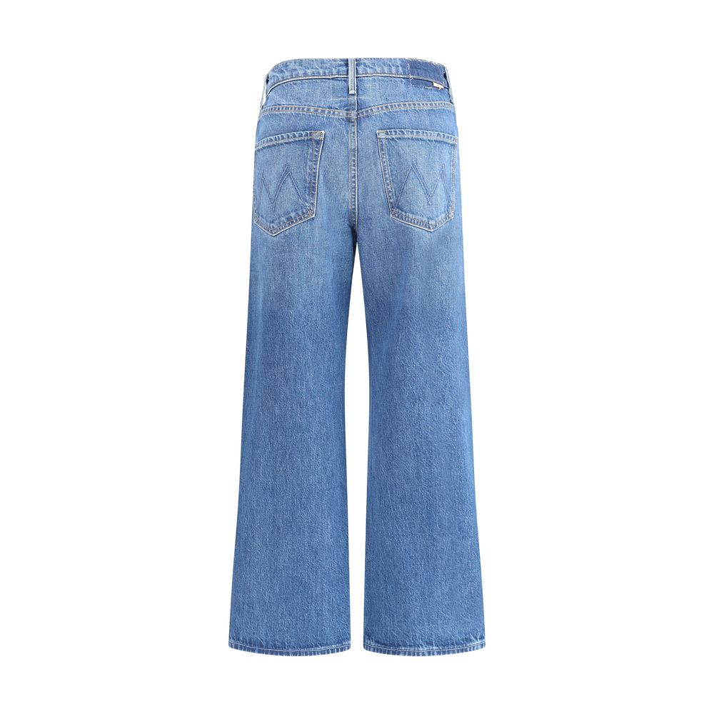 Mother Denim Cropped-Jeans aus Baumwolle in Blau