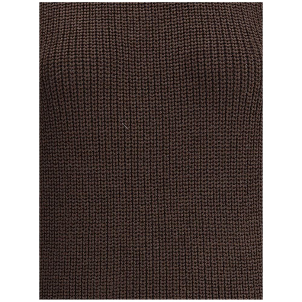 Ella Braunes Merino-Woll-Sweatshirt