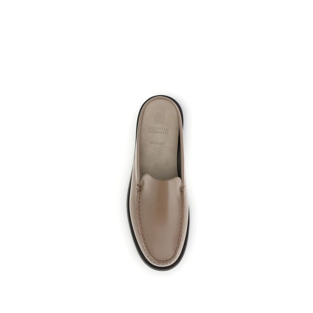 Brunello Cucinelli Leder-Pantoletten