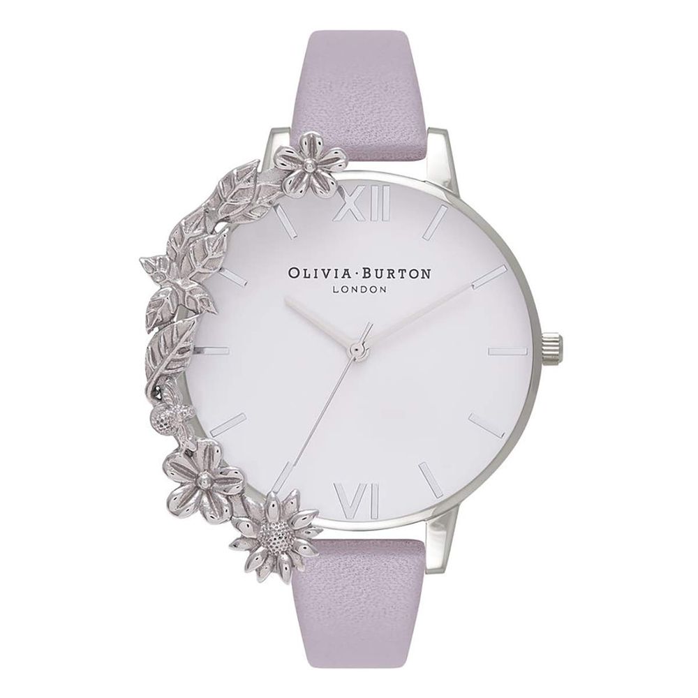 Olivia Burton Lila Kunstleder-Armbanduhr