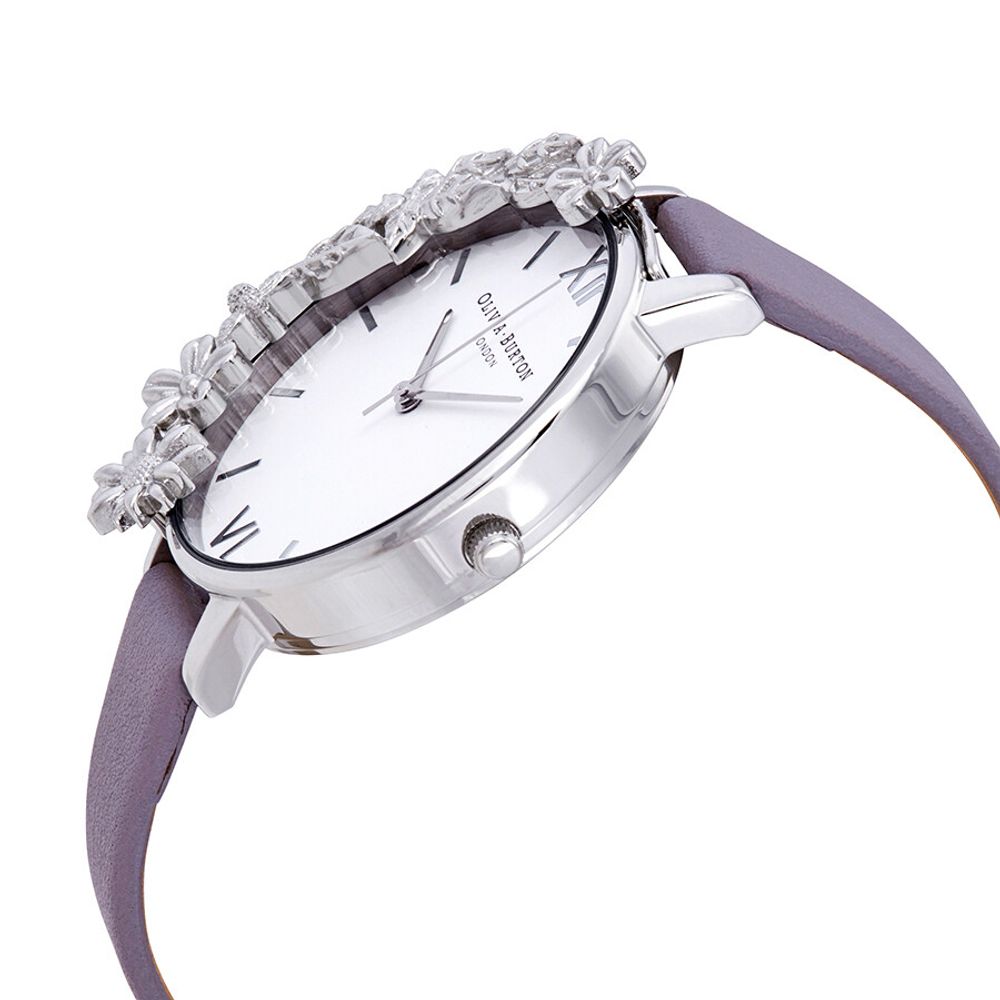 Olivia Burton Lila Kunstleder-Armbanduhr