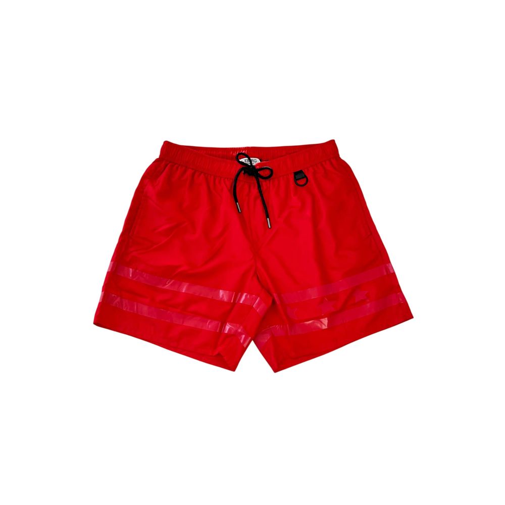 Iceberg Rote Polyester-Badeshorts für Herren