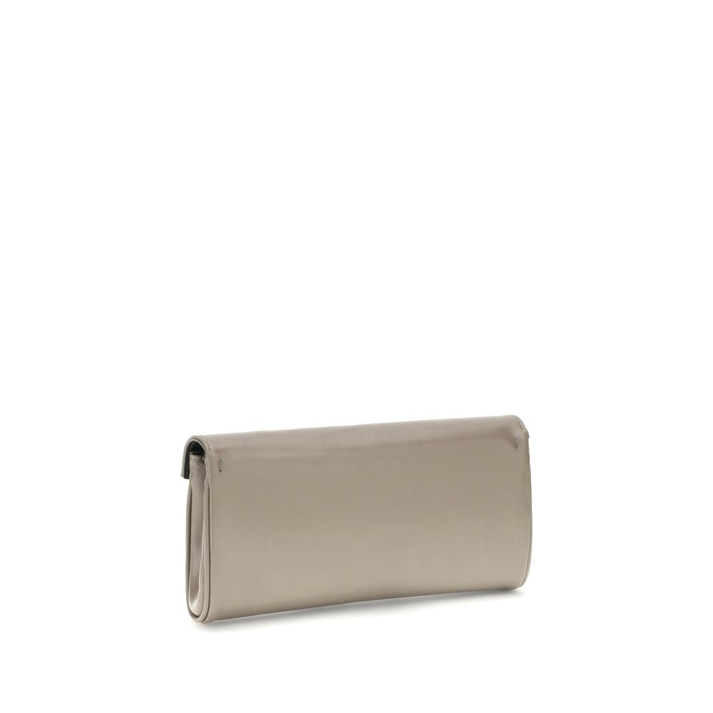 Giuseppe Zanotti Beigefarbene Leder-Clutch
