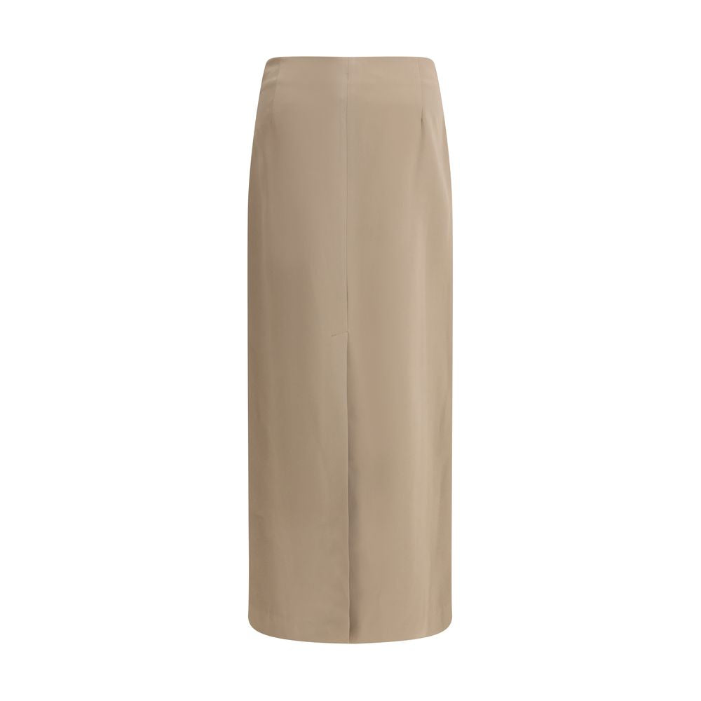 Brunello Cucinelli Satin Midirock