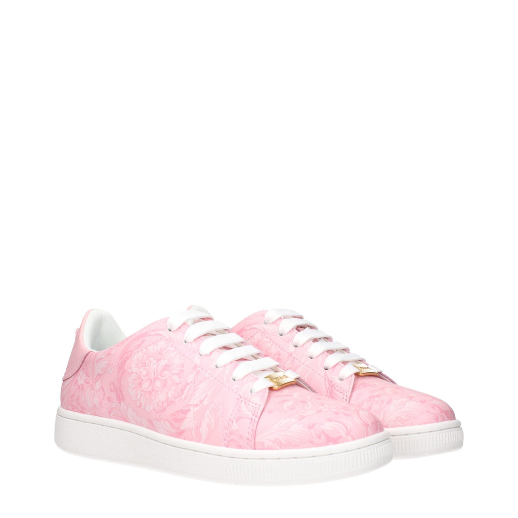 Versace Rosa Leder-Sneakers