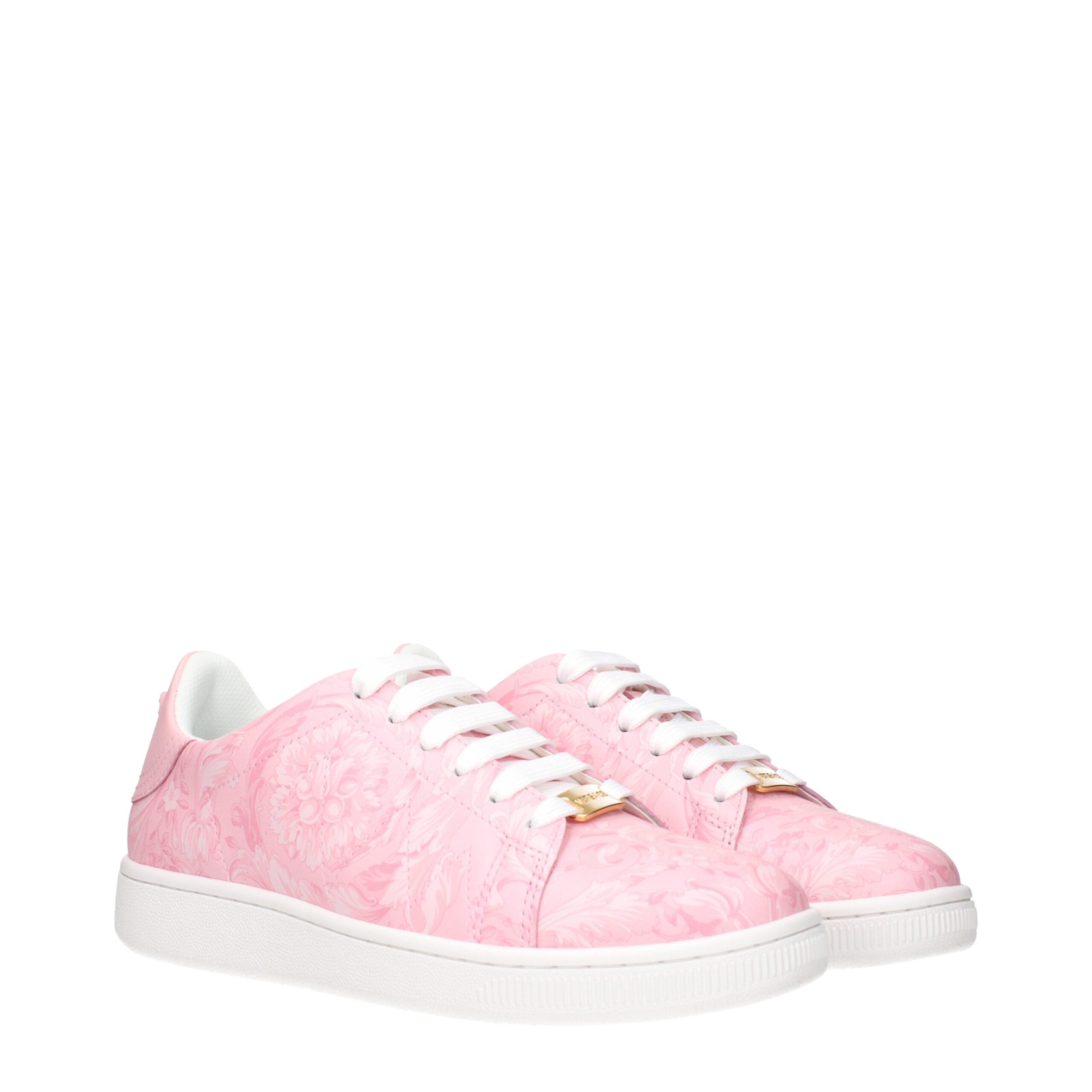 Versace Rosa Leder-Sneakers