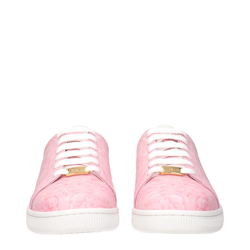 Versace Rosa Leder-Sneakers