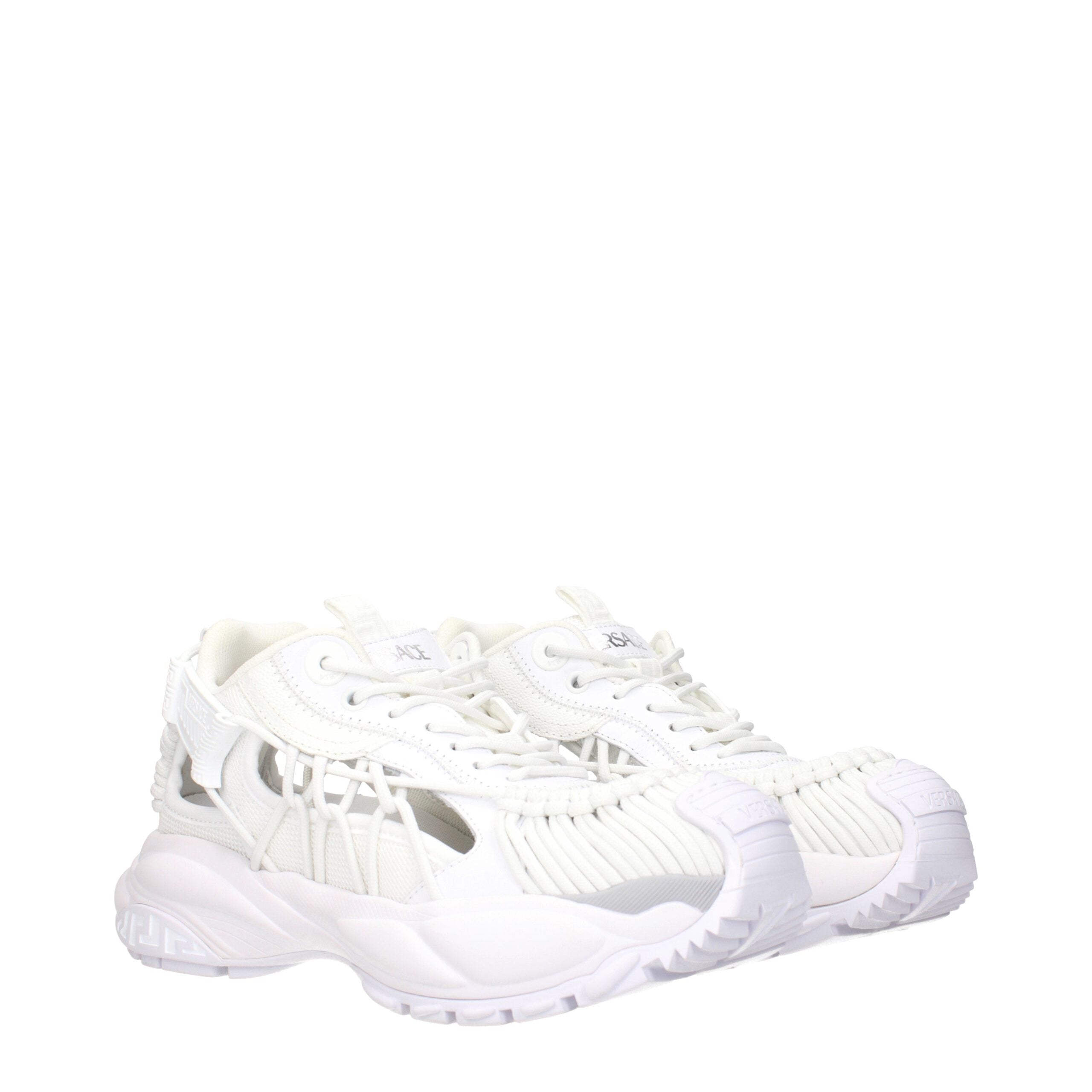 Versace Weiße Leder-Low Tops