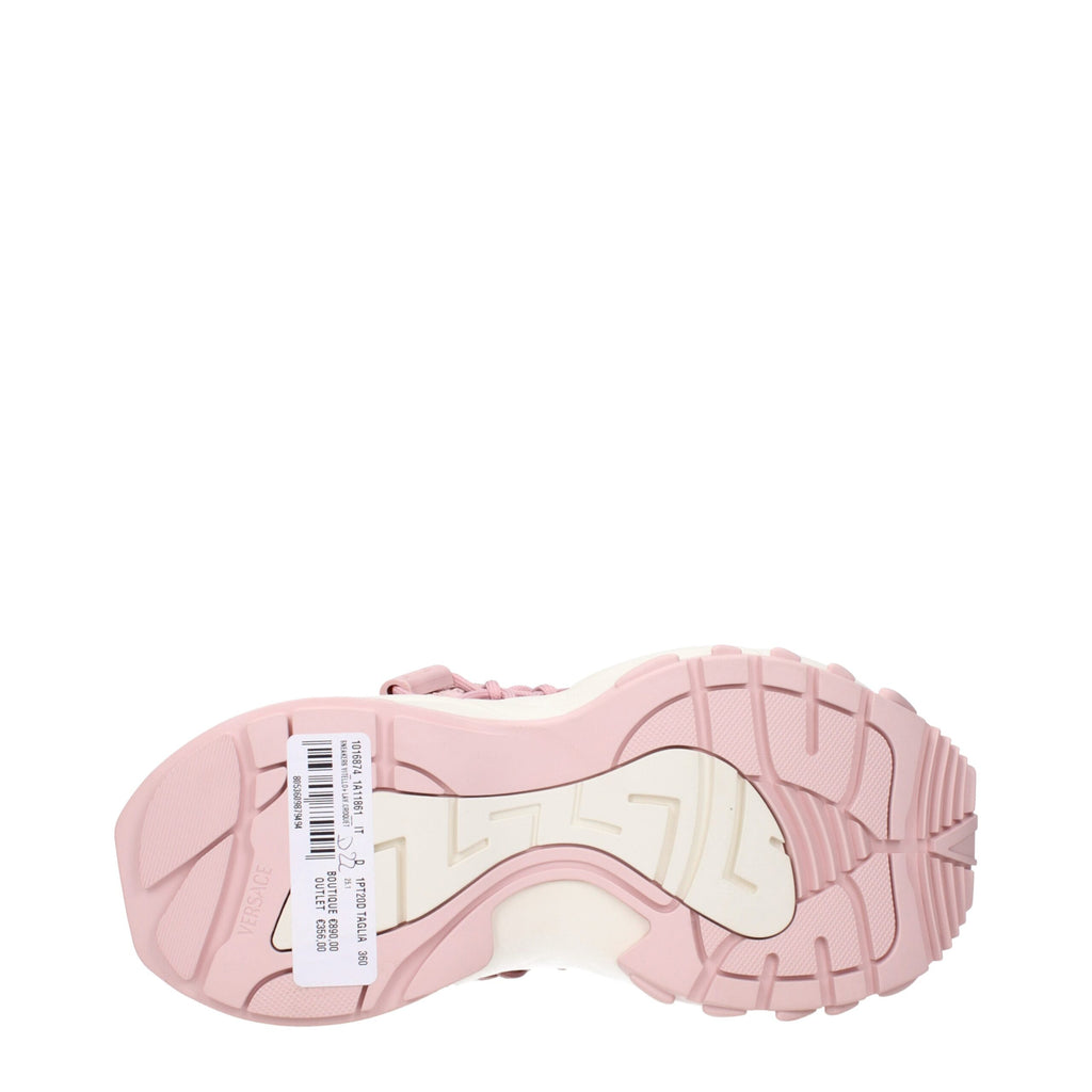 Versace Rosafarbene, klobige Leder-Sneakers
