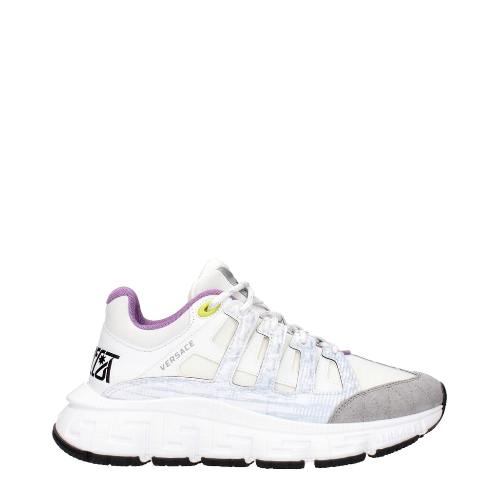 Versace Beige Stoff Sportliche Turnschuhe
