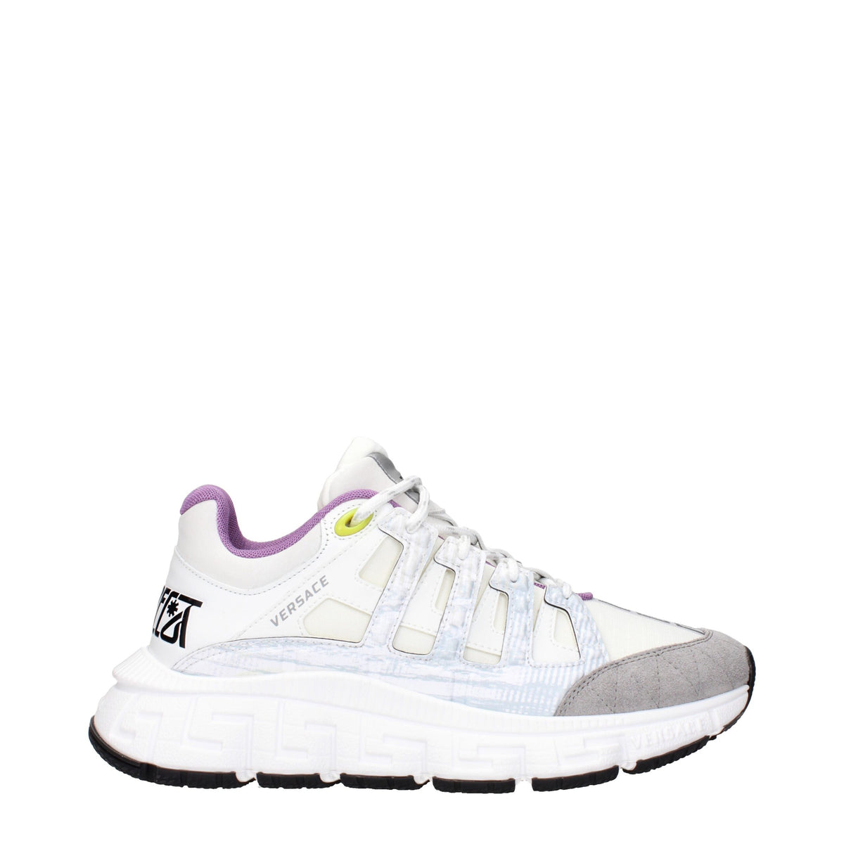 Versace Beige Stoff Sportliche Turnschuhe