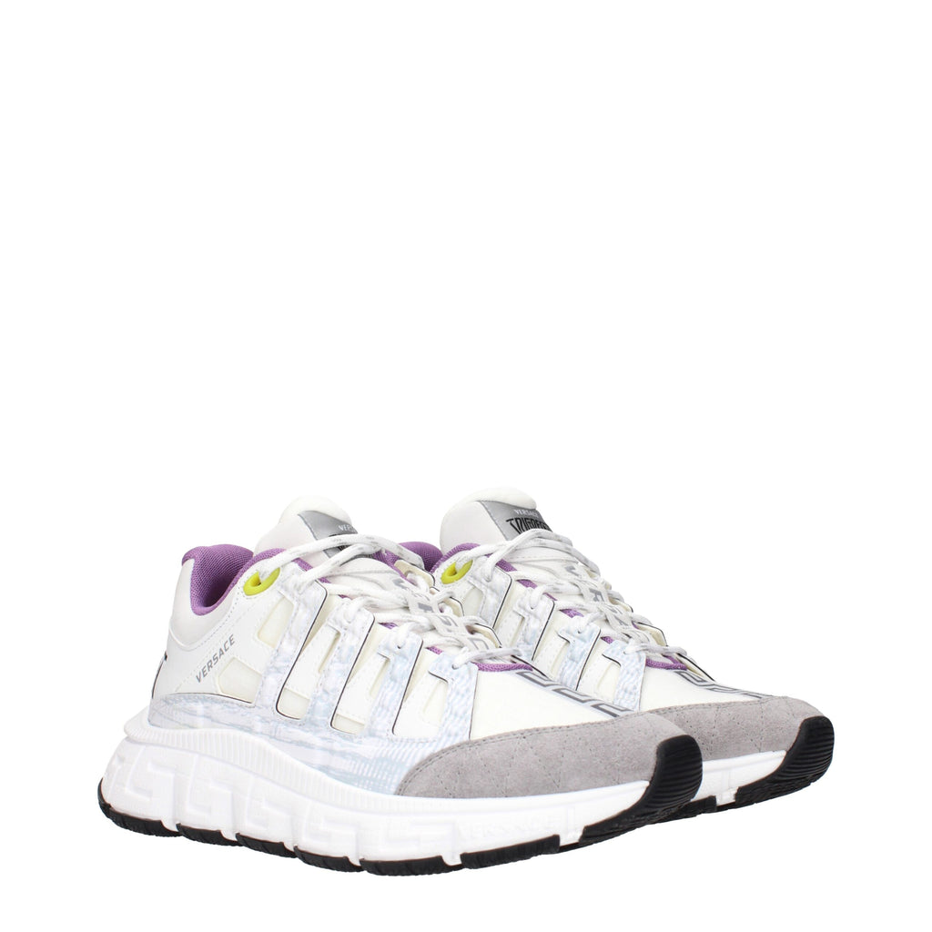 Versace Beige Stoff Sportliche Turnschuhe