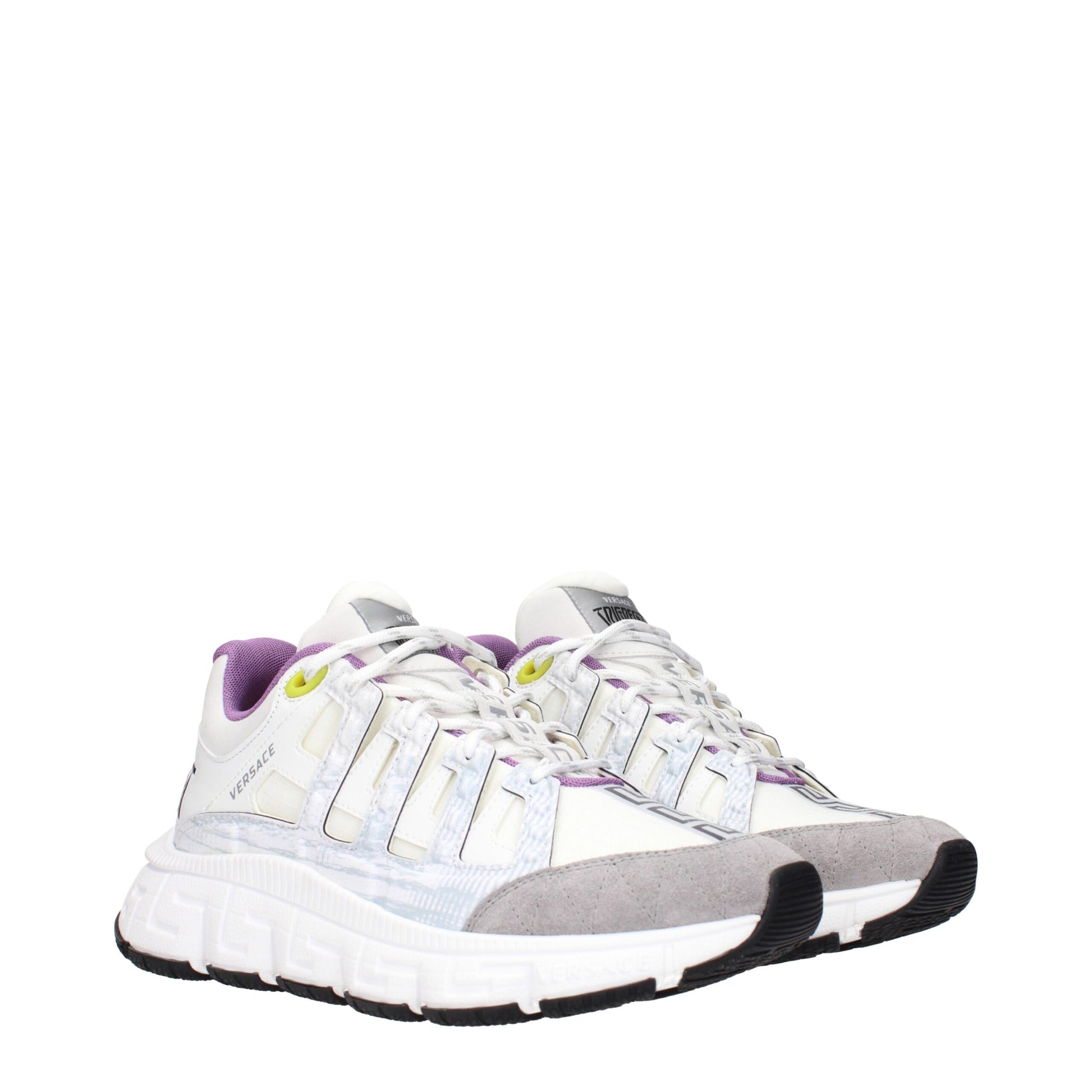 Versace Beige Stoff Sportliche Turnschuhe