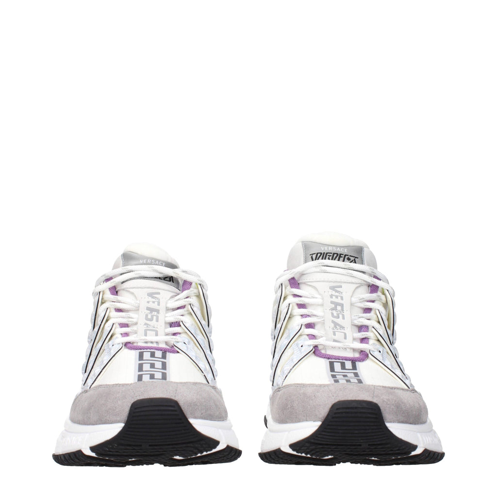 Versace Beige Stoff Sportliche Turnschuhe