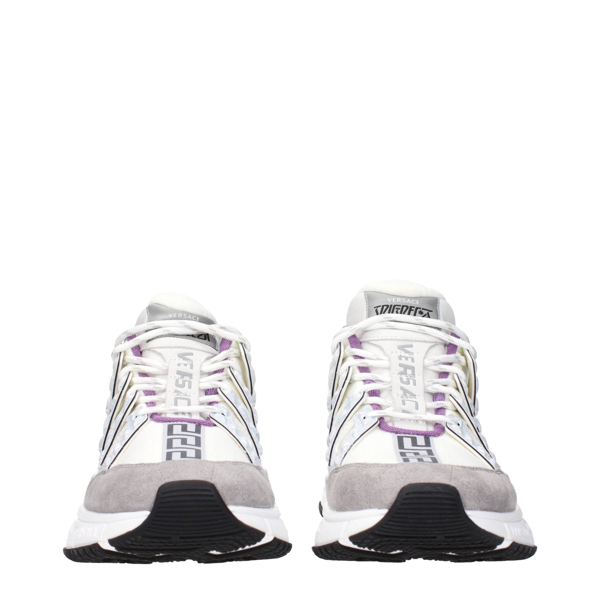 Versace Beige Stoff Sportliche Turnschuhe